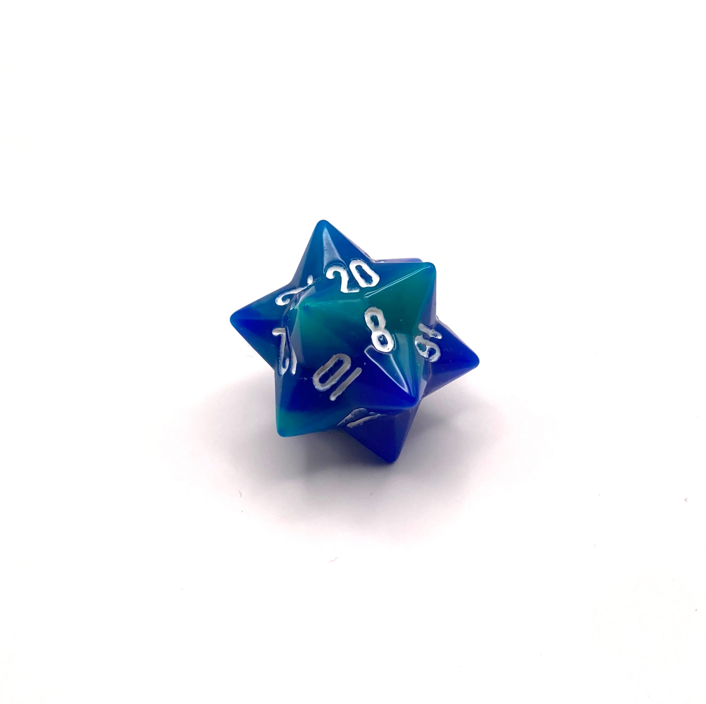 Green and Blue Stellation Dice